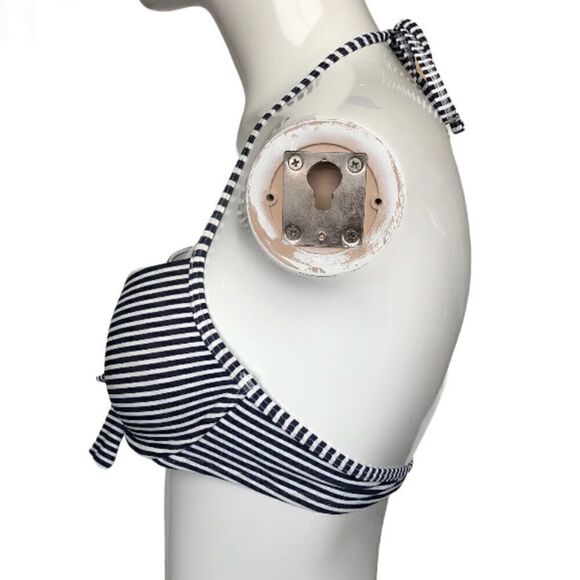 Aerie dark blue/white striped pushup bikini 34B - Picture 2 of 7